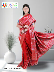 Pure Red swarnachari silk saree