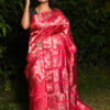 Pure Red swarnachari silk saree by USRA