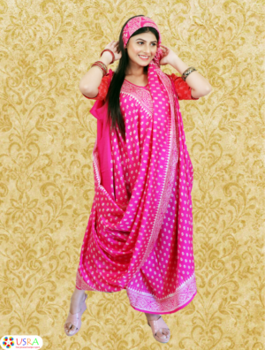 Pink Printed Silk Sarees