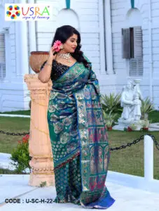 All Over Swarnachari Saree with blue color 3