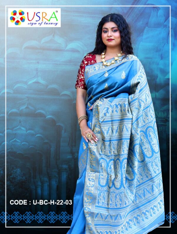 Baluchari Silk Saree Blue