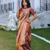 Pale Brown Swanchari silk saree