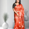 Orengy Red swarnachair silk saree