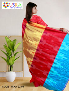 red-and-blue-pure-silk-katan-3d-saree-back