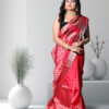 Pink Red Swarnachari Silk Saree by USRA