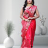 Pink Red Swarnachari Silk Saree